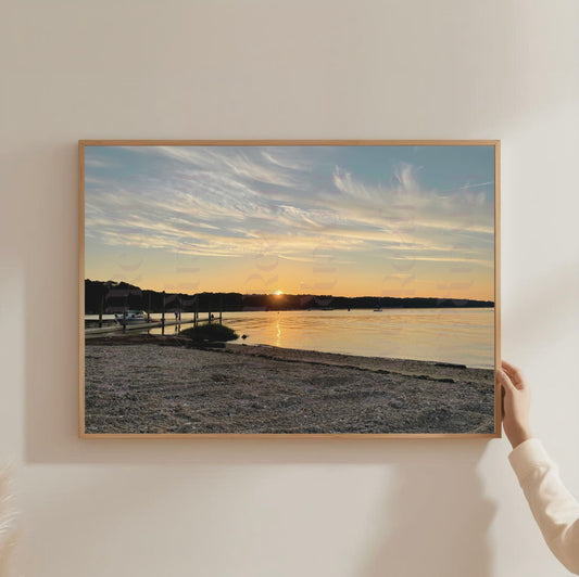 Oyster Bay Sunset Photograph: Long Island Beach, Wall Art