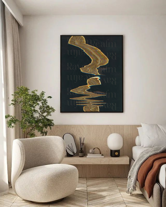 Orange Glitch Poster: Orange Slices, Wall Art