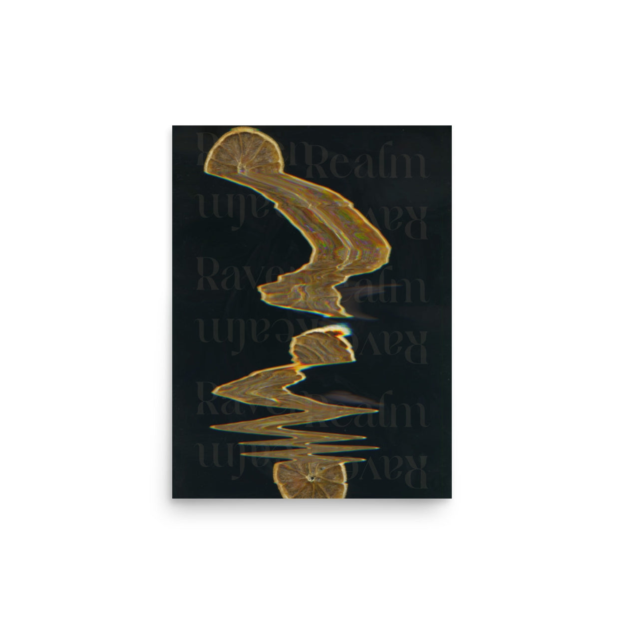 Orange Glitch Poster: Orange Slices, Wall Art