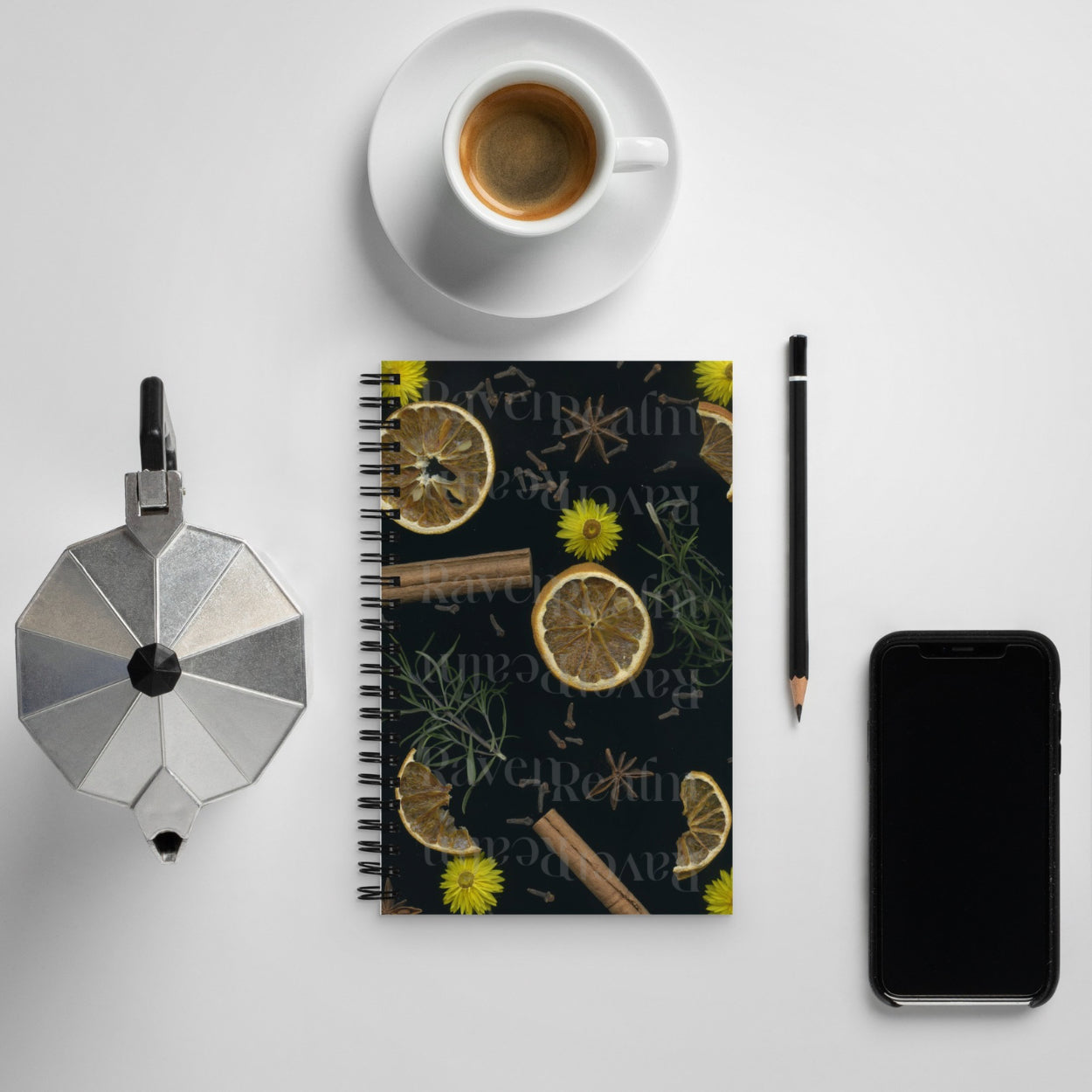 Oranges And Cinnamon Spiral Notebook: Herbalist Supplies, Simmer Pot, Soft Cover Notebook